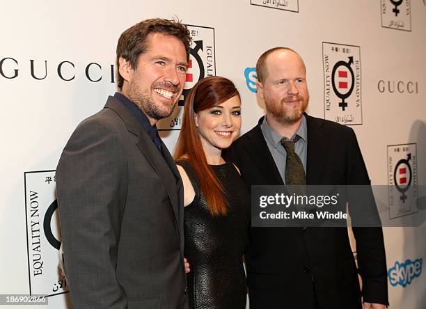 Alexis Denisof, Alyson Hannigan and Honoree Joss Whedon attends Equality Now presents "Make Equality Reality" at Montage Hotel on November 4, 2013 in...