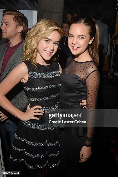 Actresses Kiernan Shipka and Bailee Madison attend the TV Guide Magazine's Hot List Party at Emerson Theatre on November 4, 2013 in Hollywood,...