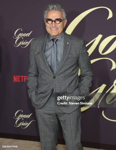 Eugene Levy attends the Los Angeles Premiere Of Netflix's "Good Grief" at The Egyptian Theatre Hollywood on December 19, 2023 in Los Angeles,...