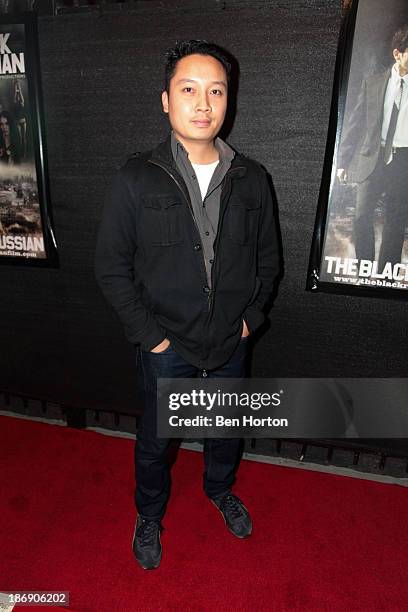 Producer Hiram Chan attends the "Black Russian" Filmmakers VIP Reception and special screening at Arena Cinema Hollywood on November 4, 2013 in...