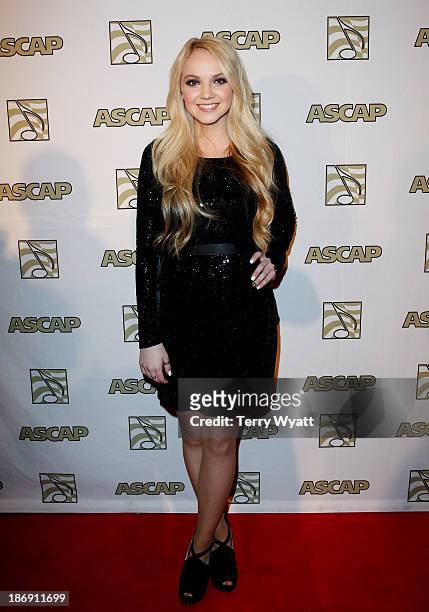Musician Danielle Bradbery attends the 51st annual ASCAP Country Music awards at Music City Center on November 4, 2013 in Nashville, Tennessee.