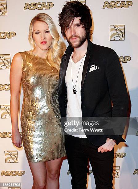 Musicians Ashley Campbell and Shannon Campbell of Victoria Ghost attend the 51st annual ASCAP Country Music awards at Music City Center on November...