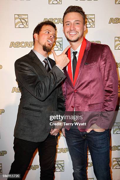 Stephen Barker Liles and Eric Gunderson of Love and Theft attend the 51st annual ASCAP Country Music awards at Music City Center on November 4, 2013...