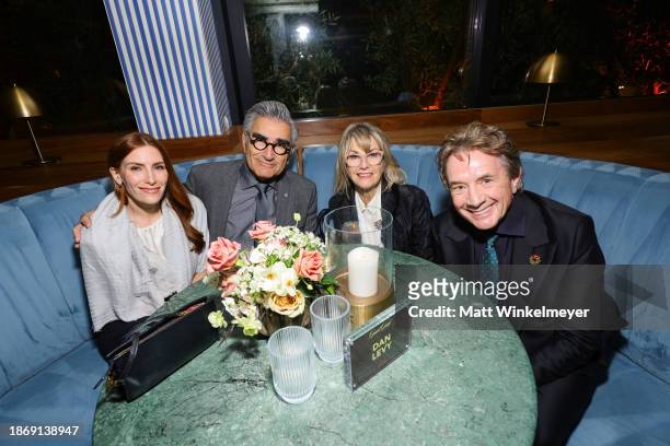 Sarah Levy, Eugene Levy, Deborah Divine, and Martin Short attend the premiere after party for "Good Grief" at Thompson Hollywood on December 19, 2023...