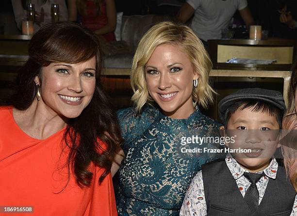 Actors Nikki DeLoach, Desi Lydic, Albert Tsai attend the TV Guide Magazine's Hot List Party at Emerson Theatre on November 4, 2013 in Hollywood,...