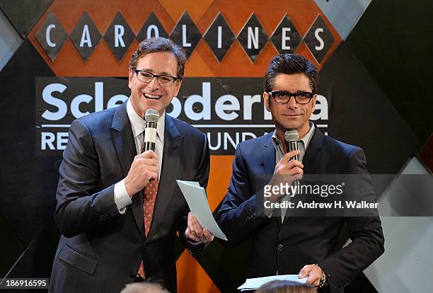 Bob Saget and John Stamos attend an evening of top chefs and headlining comedians to help cure Scleroderma at Carolines on November 4, 2013 in New...