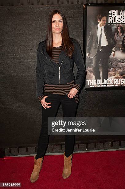 Model Claudia Graf attends the first screening and VIP Reception of the "Black Russian" at Arena Cinema Hollywood on November 4, 2013 in Hollywood,...