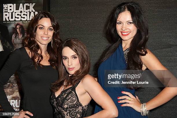 Actresses Danielle DiLorenzo, Christina DeRosa and Natasha Blasick attend the first screening and VIP Reception of the "Black Russian" at Arena...