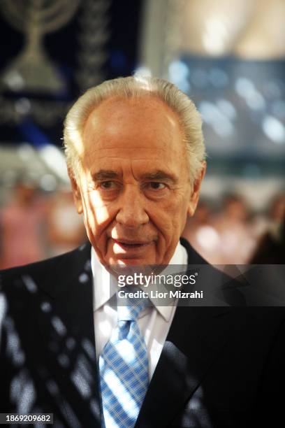 Israeli President Shimon Peres , on October 01, 2007 in Jerusalem, Israel.