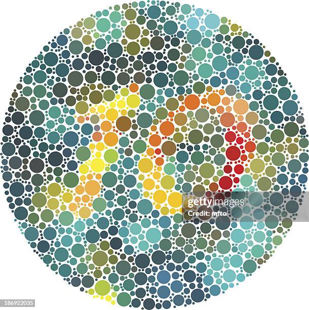 daltonism test - color blindness stock illustrations