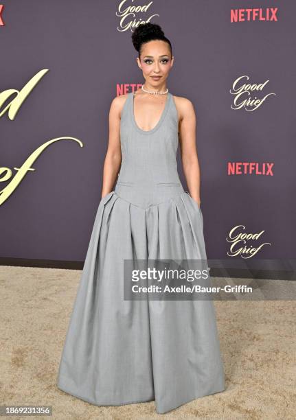 Ruth Negga attends the Los Angeles Premiere of Netflix's "Good Grief" at The Egyptian Theatre Hollywood on December 19, 2023 in Los Angeles,...
