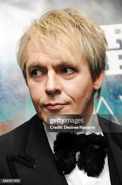 Nick Rhodes of Duran Duran attends the "Duran Duran: Unstaged" premiere during the 6th Annual MoMA Contenders Series at Museum of Modern Art on...