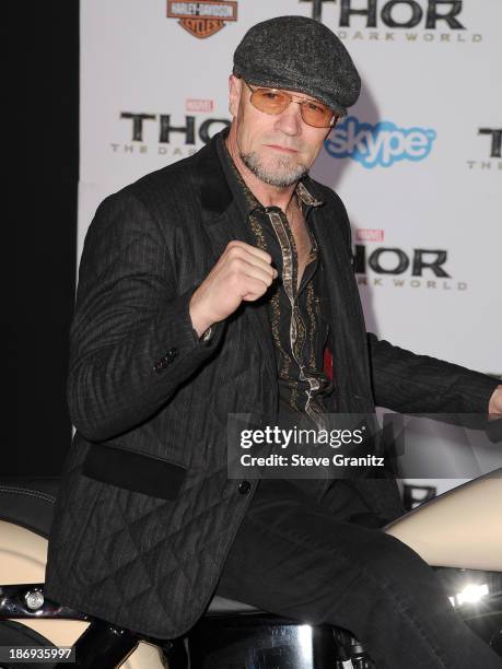 Michael Rooker arrives at the "Thor: The Dark World" - Los Angeles Premiere at the El Capitan Theatre on November 4, 2013 in Hollywood, California.