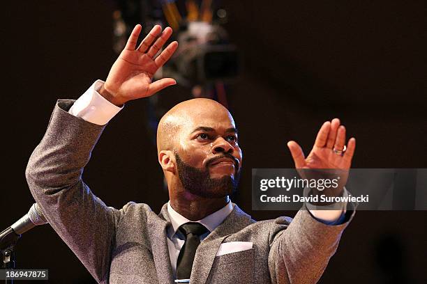 Gospel artist JJ Hairston performs at The First Cathedral during a live recording of JJ Hairston & Youthful Praise's seventh album "I See Victory" on...