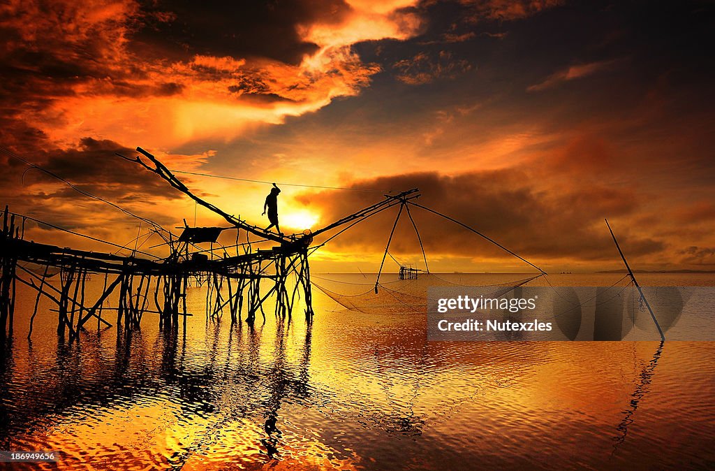 Fisherman village in phang-nga