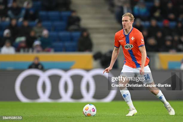 Christoph Klarer of SV Darmstadt 98 in action during the Bundesliga match between TSG Hoffenheim and SV Darmstadt 98 at PreZero-Arena on December 19,...