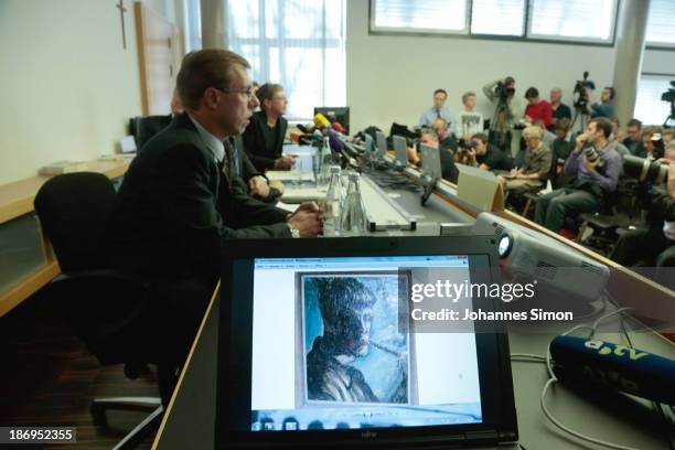 Art historian Meike Hoffmann speaks to the media regarding the seizure in 2011 of 1,500 paintings from Cornelius Gurlitt on November 5, 2013 in...