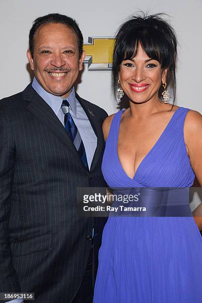 National Urban League President Marc Morial and CBS News correspondant Michelle Miller attend the 2013 EBONY Power 100 List Gala at Frederick P. Rose...