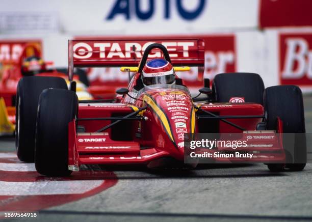 Jimmy Vasser of the United States drives the Target Chip Ganassi Racing Reynard 96i Honda HRH during the Championship Auto Racing Teams 1996 PPG Indy...