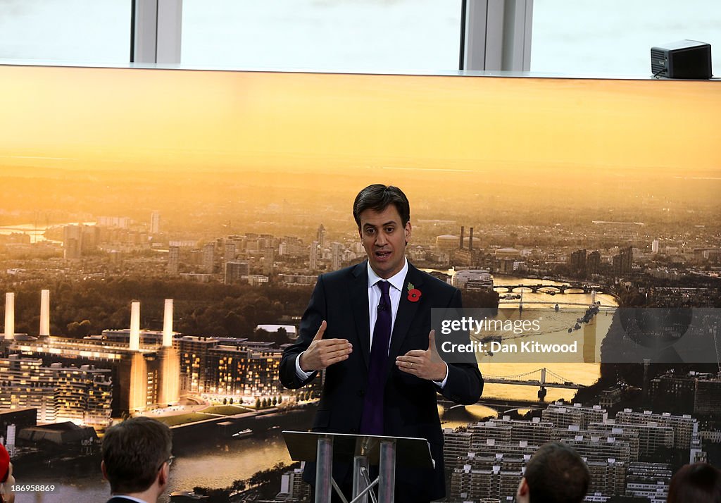 Ed Miliband's Speech On The Cost Of Living at Battersea Power Station