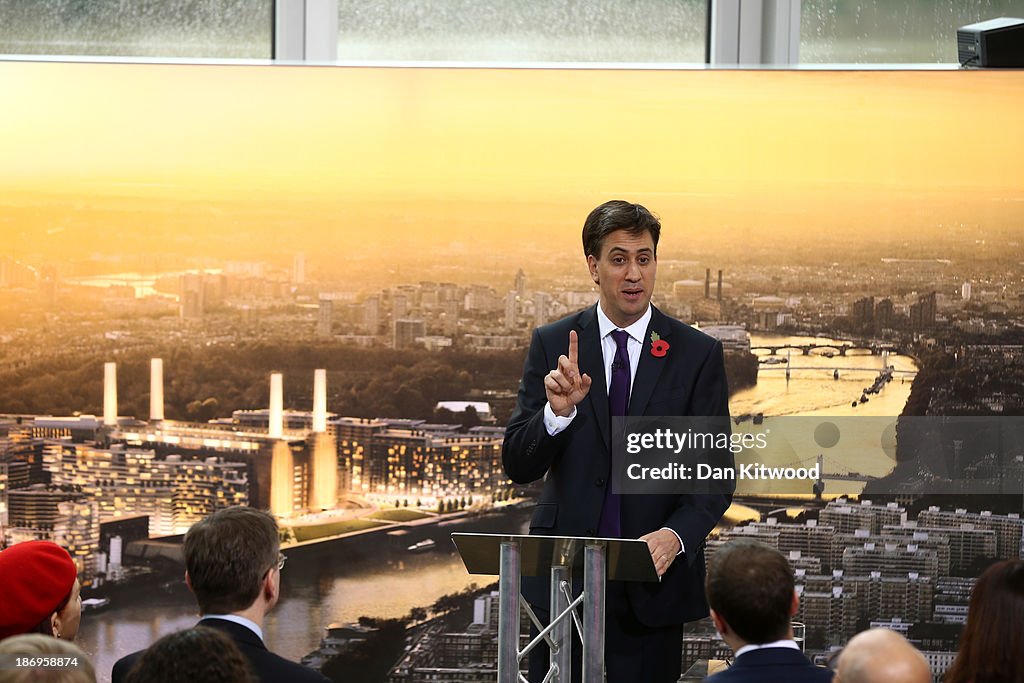 Ed Miliband's Speech On The Cost Of Living at Battersea Power Station