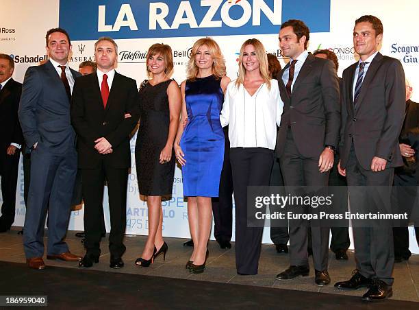 Vicente Valles , Lourdes Maldonado , Sandra Golpe and Ainhoa Arbizu attend XV anniversary of 'La Razon' newspaper on November 4, 2013 in Madrid,...
