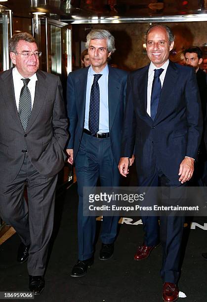 Adolfo Suarez Illana and Francisco Camps attend XV anniversary of 'La Razon' newspaper on November 4, 2013 in Madrid, Spain.