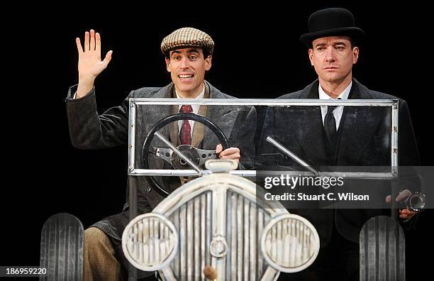 Matthew Macfadyen and Stephen Mangan attend a photocall as Jeeves and Wooster in 'Perfect Nonsense' at the Duke Of York's Theatre on November 05,...