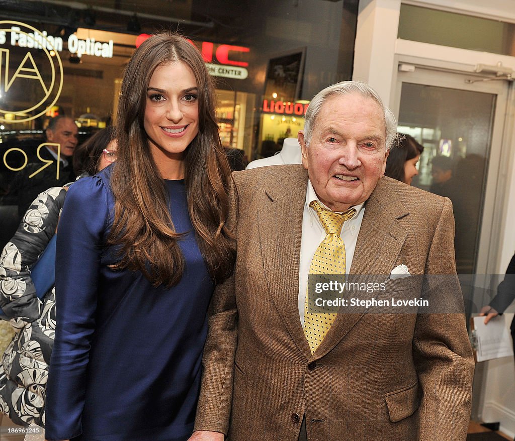 Daavid Rockefeller Designer Ariana Rockefeller and David Rockefeller attend the private ...