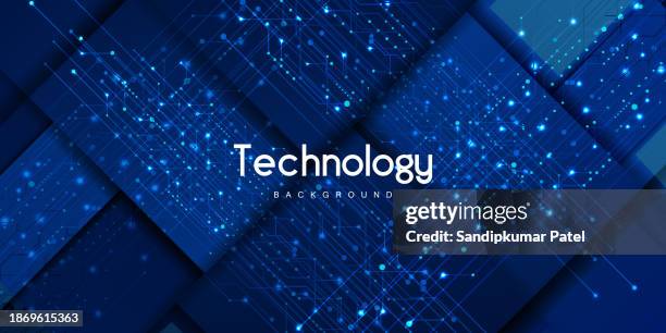 abstract hud technology digits innovation concept design background - computer loading stock illustrations