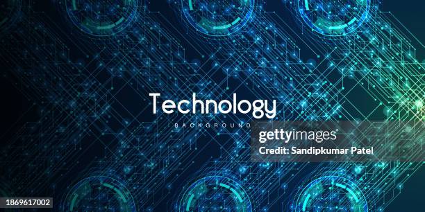 mother board circuitry of a super computer - semiconductor technology background stock illustrations