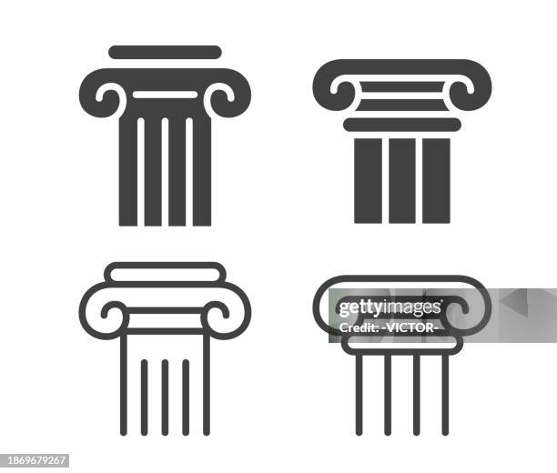 column - illustration icons - lady justice technology stock illustrations