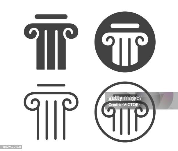 column - illustration icons - lady justice technology stock illustrations