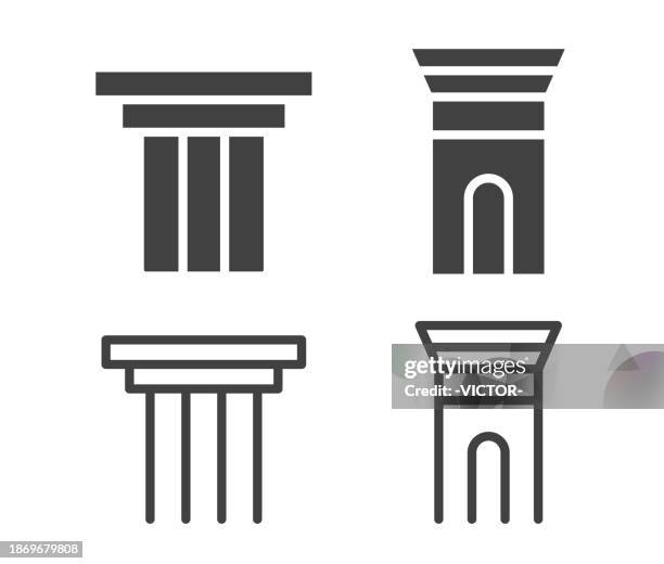 column - illustration icons - lady justice technology stock illustrations