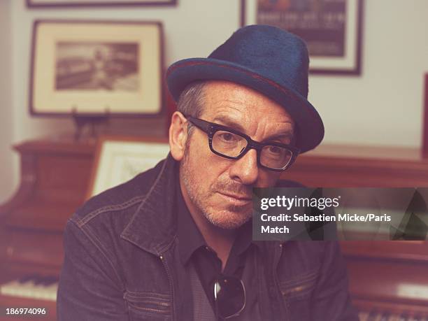 Singer and musician Elvis Costello is photographed for Paris Match on September 18, 2013 in New York City.