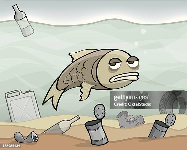 water pollution - puddle stock illustrations