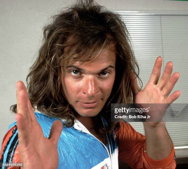 Musician David Lee Roth of the group Van Halen, during portrait session at the band's offices, June 6, 1994 in Los Angeles, California.