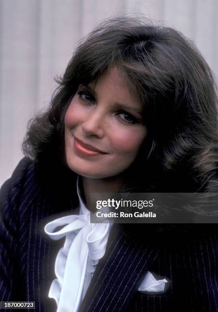 Actress Jaclyn Smith On the Set for the NBC Television Movie "Rage of Angels" on August 6, 1982 at Columbia University in New York City.