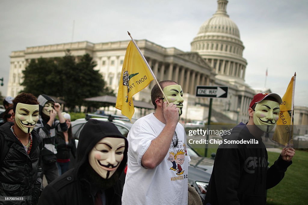 Anti-Government "Million Mask March" Held In DC