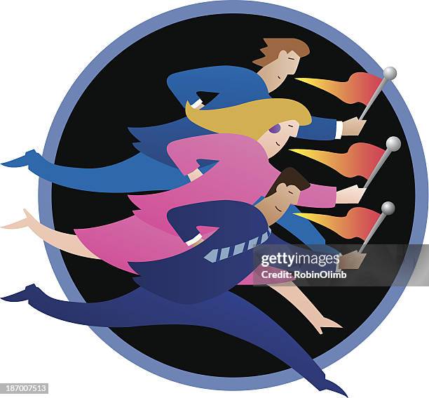 leaders - lean process stock illustrations