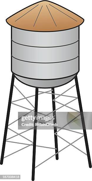 water tower - water tower storage tank stock illustrations