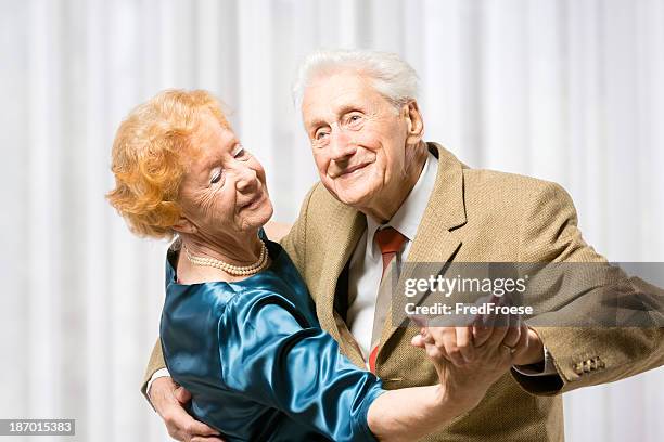 senior couple dancing - formal dancing stock pictures, royalty-free photos & images