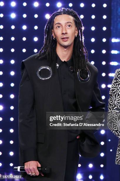 Ghali attends Sanremo Giovani 2023 at Casinò di Sanremo on December 19, 2023 in Sanremo, Italy.