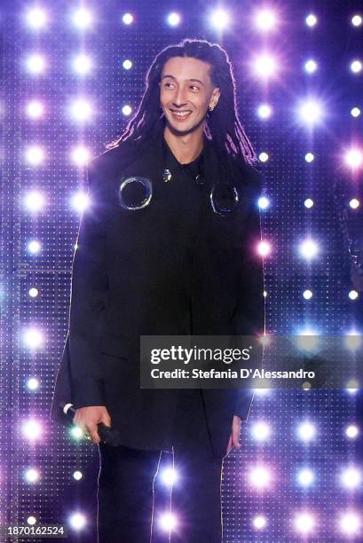 Ghali attends Sanremo Giovani 2023 at Casinò di Sanremo on December 19, 2023 in Sanremo, Italy.