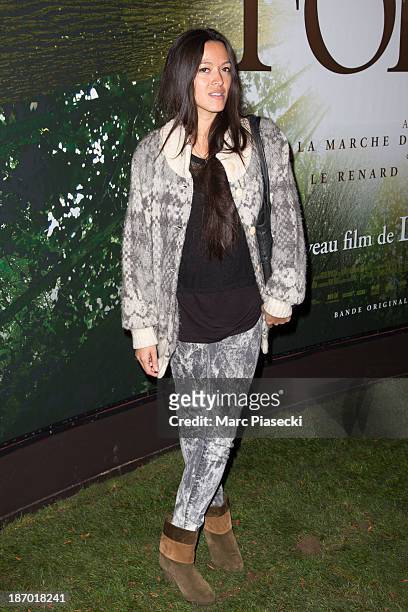 Singer Mai Lan attends the 'Il etait une foret' Paris Premiere at Cinema Gaumont Marignan on November 5, 2013 in Paris, France.