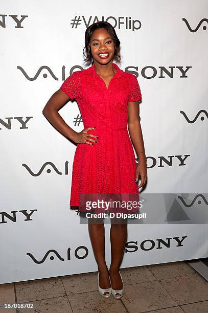 Olympic gymnast Gabby Douglas attends a meet and greet at the Sony Store on November 5, 2013 in New York City.
