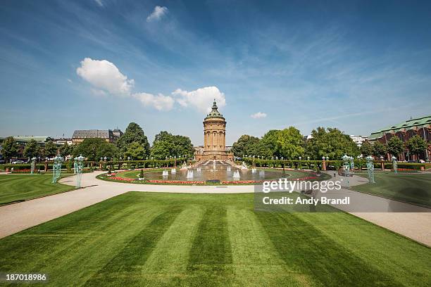 wasserturm mannheim (water tower, mannheim) - mannheim stock pictures, royalty-free photos & images