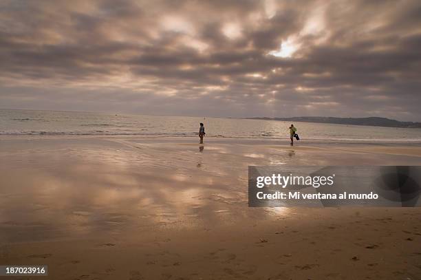 people walking on the beach - playa ventana stock pictures, royalty-free photos & images