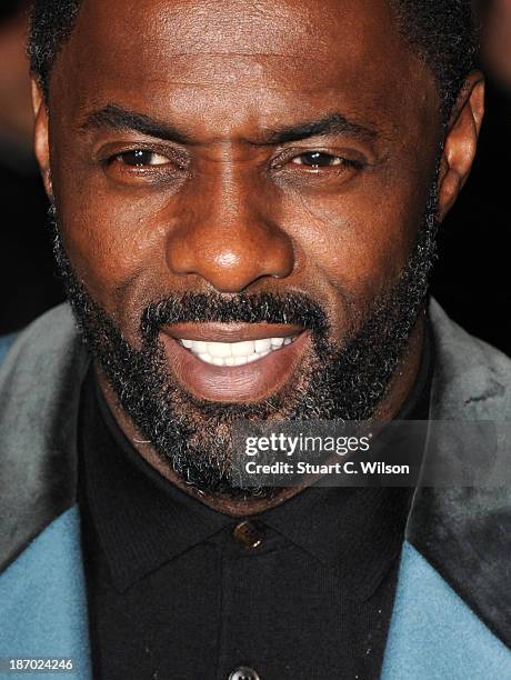 Idris Elba arrives for the Harpers Bazaar Women Of The Year Awards at Claridges Hotel on November 05, 2013 in London, England.