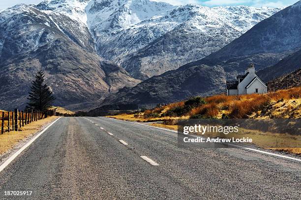 scottish highlands - scotland snow stock pictures, royalty-free photos & images